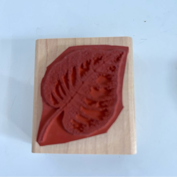 Stampin’ Up! 1998 8 pcs wood stamps - LEAVES & Cones - Picture 7 of 15